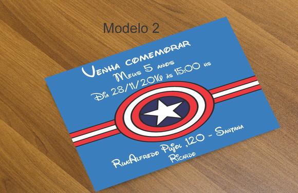 Convite 16x11-capitão America