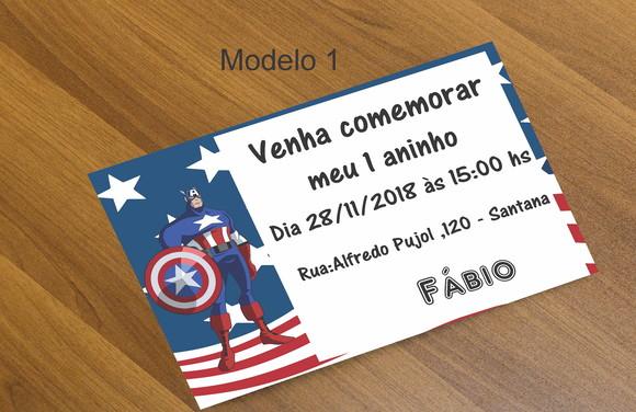 Convite 16x11-capitão America