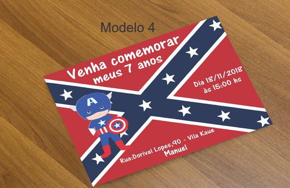 Convite 16x11-capitão America