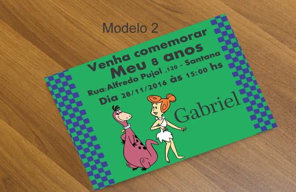 Convite 16x11-fred Flintstone