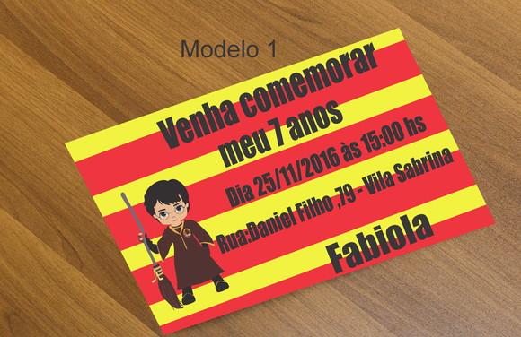Convite 16x11-harry Potter-modelo 1