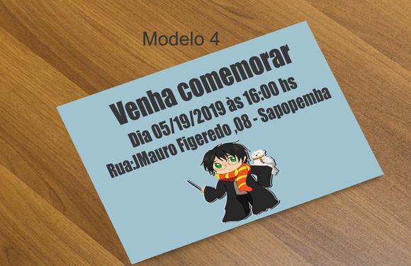 Convite 16x11-harry Potter-modelo 1