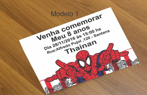 Convite 16x11-homem Aranha