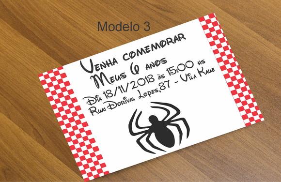Convite 16x11-homem Aranha