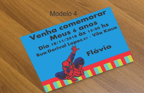 Convite 16x11-homem Aranha