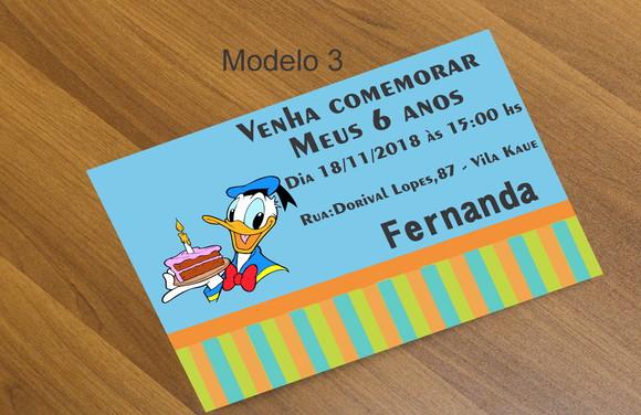 Convite 16x11-pato Donald