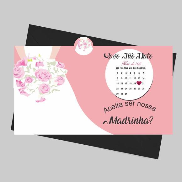 Convite 16x11,2 Cm-envelope-madrinha