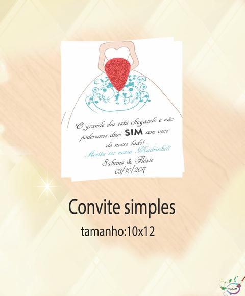 Convite Simples -madrinha