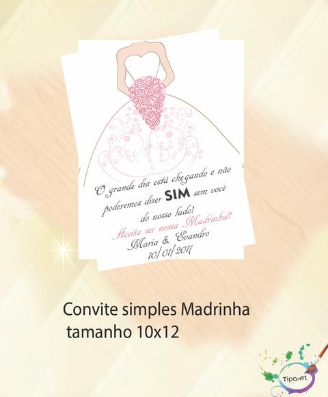 Convite Simples -madrinha