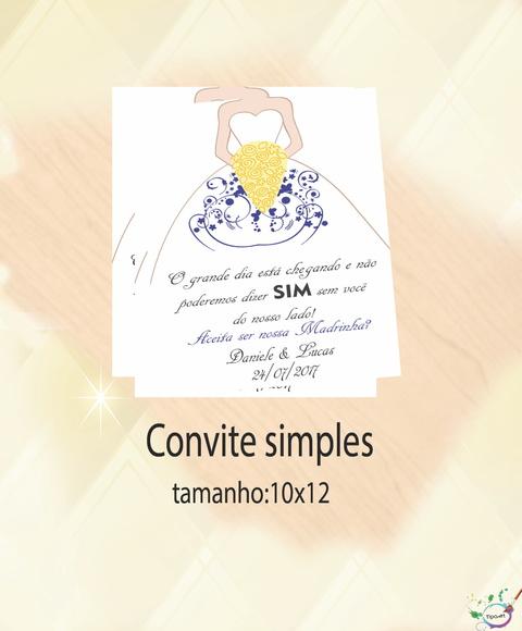 Convite Simples -madrinha