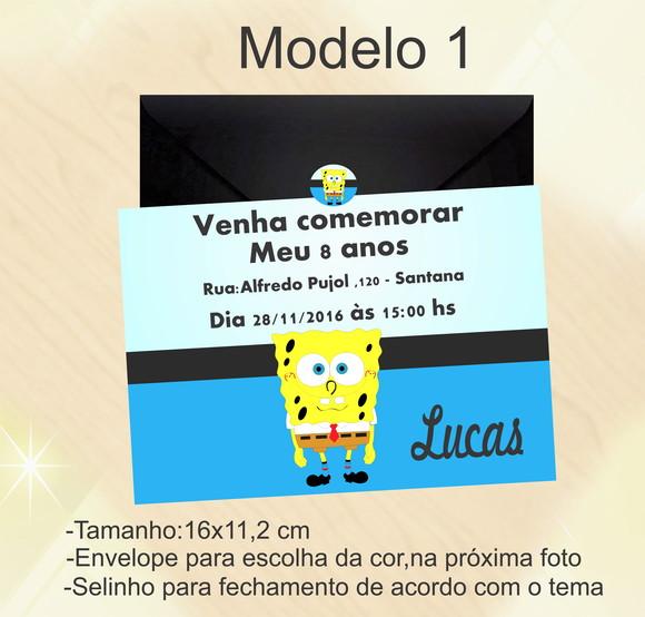 Convite-bob Esponja