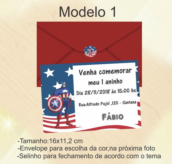 Convite-capitão America