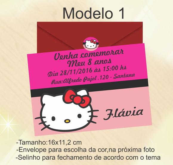 Convite-hello Kitty