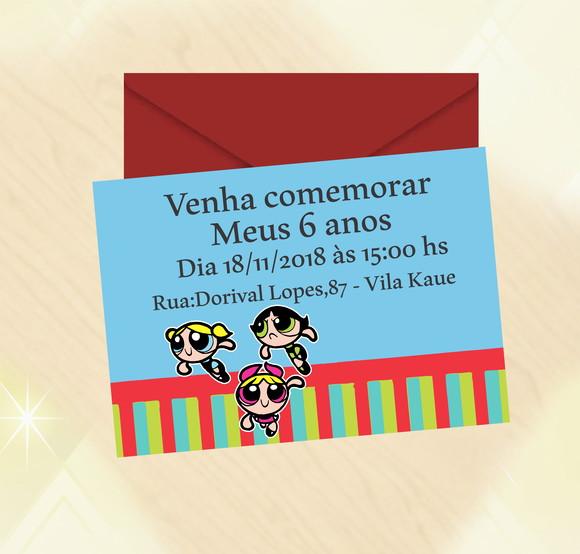 Convite-menina Super Poderosas