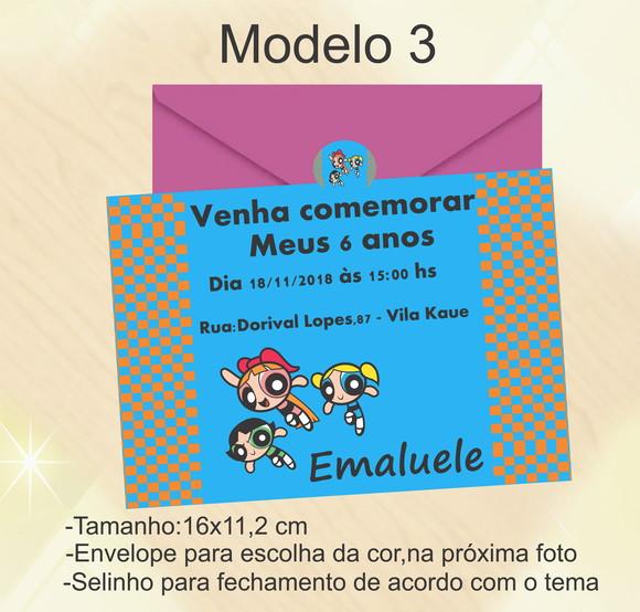 Convite-menina Super Poderosas