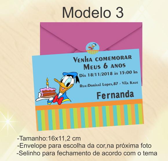 Convite-pato Donald