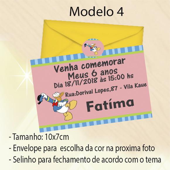 Convite-pato Donald