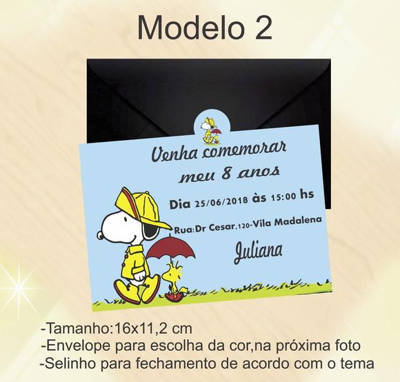 Convite-snoopy