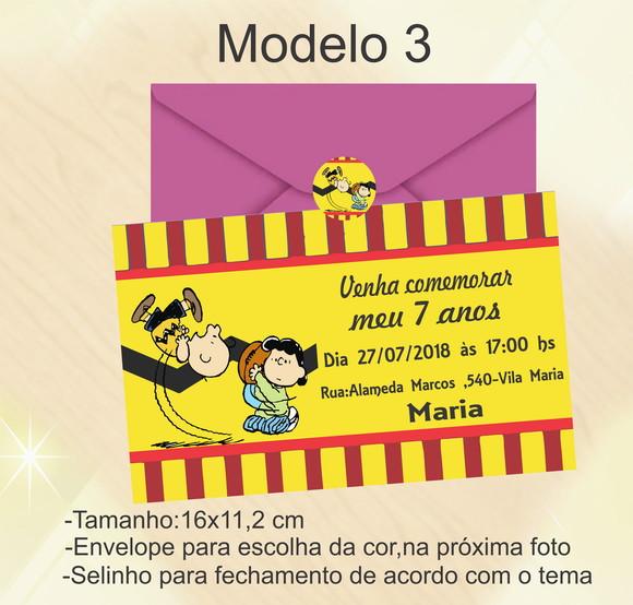 Convite-snoopy
