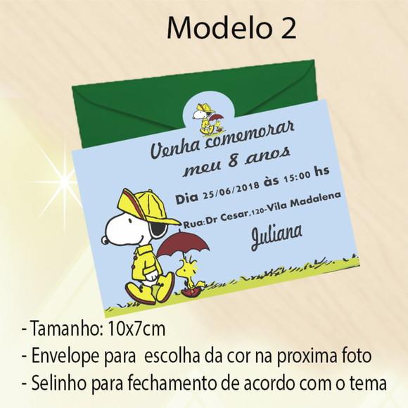 Convite-snoopy