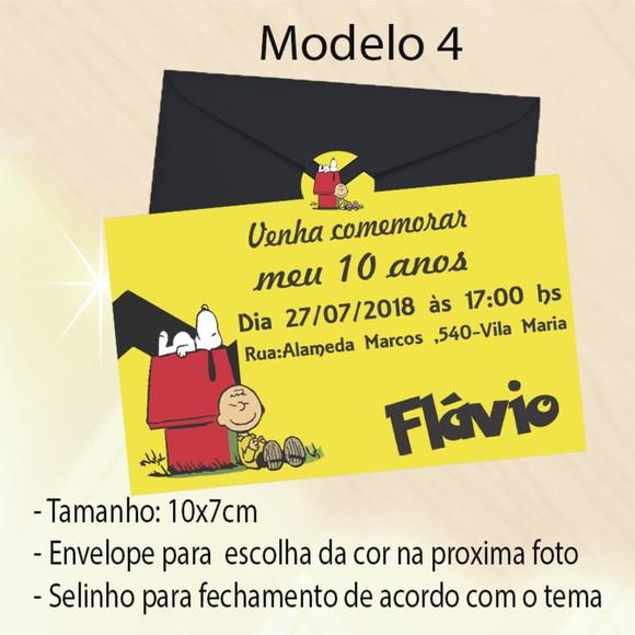 Convite-snoopy