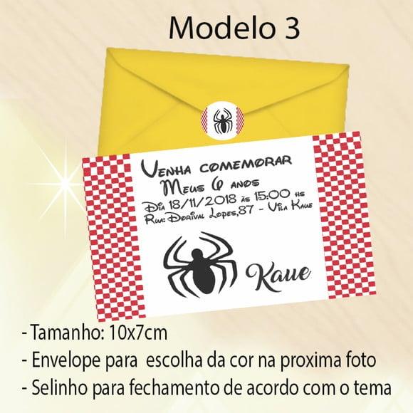 Convite-homem Aranha
