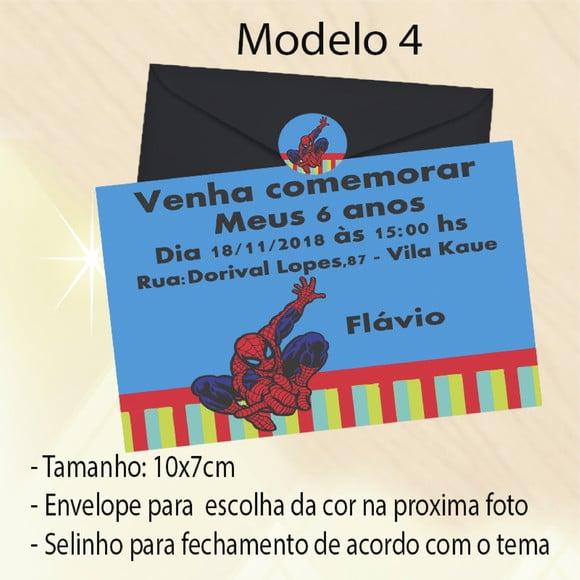 Convite-homem Aranha