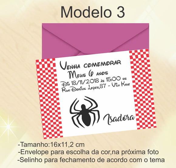 Convite-homem Aranha