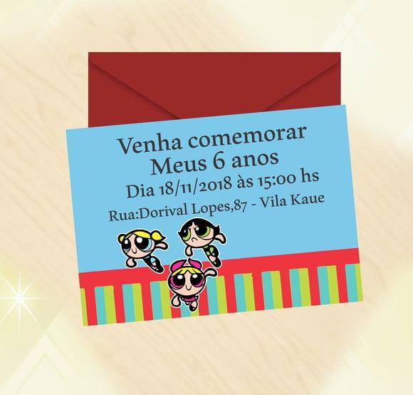 Convite-menina Super Poderosas