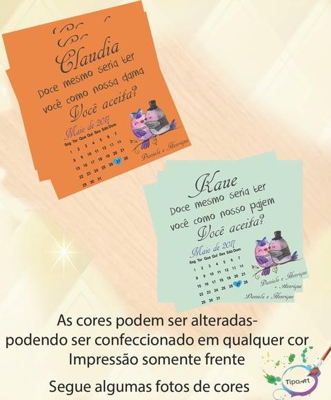 Convite-pajem e Dama + Calendário