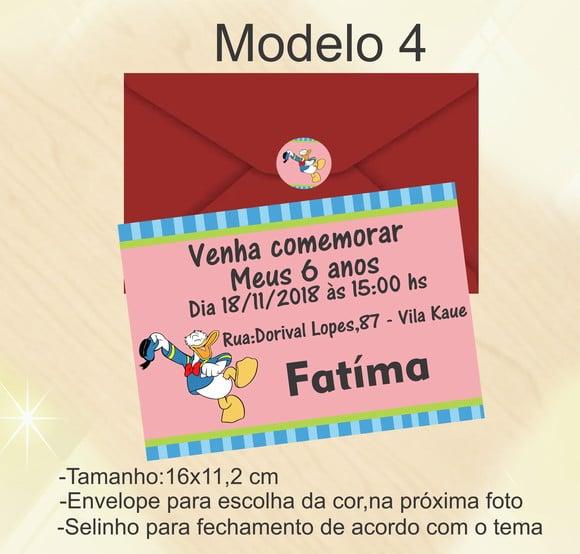Convite-pato Donald