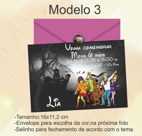 Convite-scooby Doo