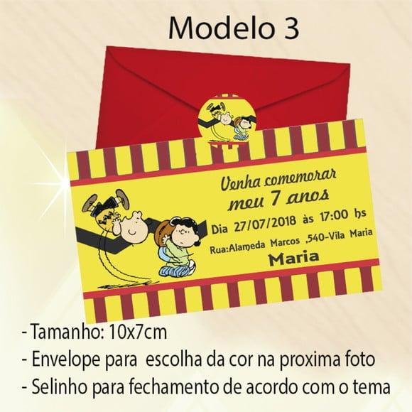 Convite-snoopy