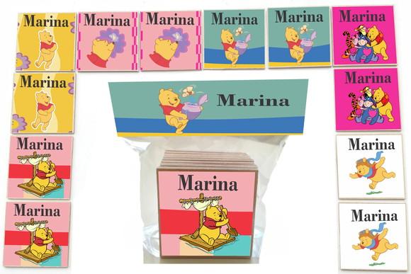Jogo da Memoria -12 Pças- Mdf-pooh