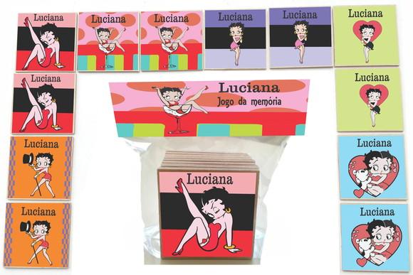 Jogo da Memoria -12 Pças- Mdf-betty Boop