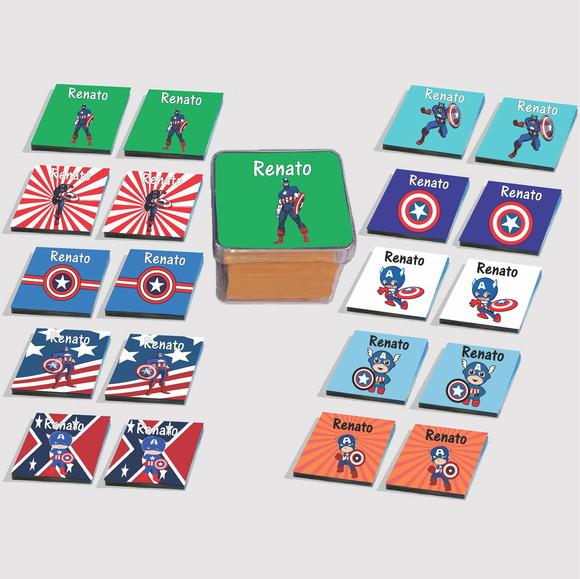 Jogo da Memória Eva-capitão America