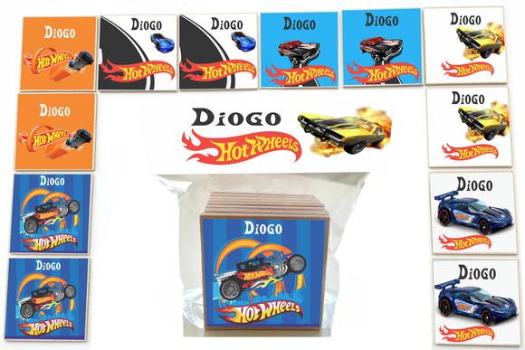 Jogo da Memoria mdf - 12 Pças-hot Whells