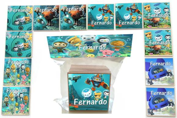 Jogo da Memoria mdf - 12 Pças-octonautas