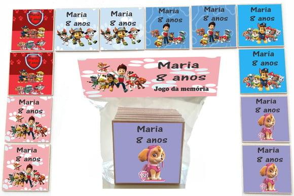 Jogo da Memoria mdf - 12 Pças-patrulha Canina
