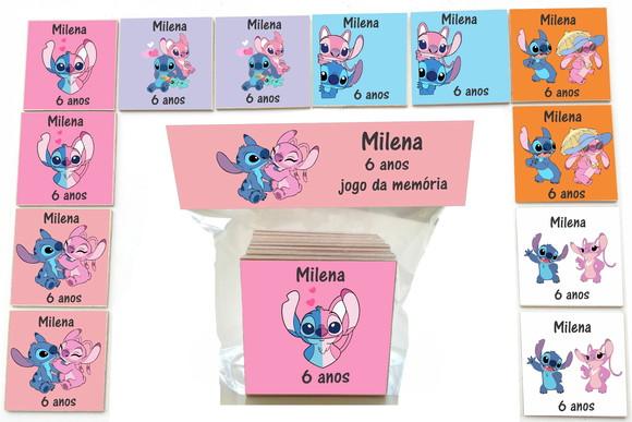 Jogo da Memoria mdf - 12 Pças-stitch Angel