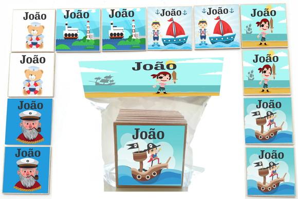 Jogo da Memoria mdf -12 Pças-marinheiro