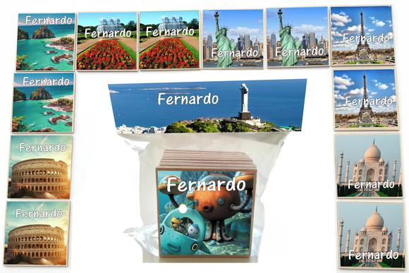 Jogo da Memoria mdf - 12 Pças-viagens