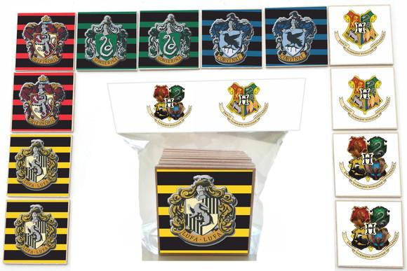 Jogo da Memoria mdf 12 Pças-brasões Hogwarts