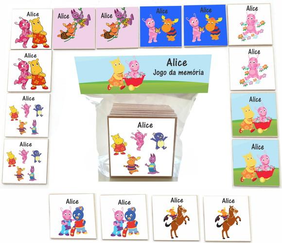 Jogo da Memoria mdf 16 Pças-backyardigans