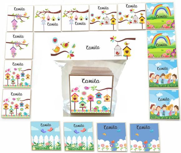 Jogo da Memoria mdf 16 Pças-jardim Encantado