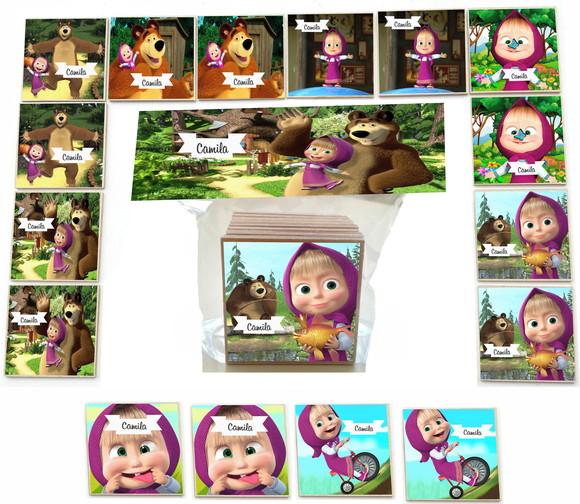 Jogo da Memoria mdf 16 Pças-masha