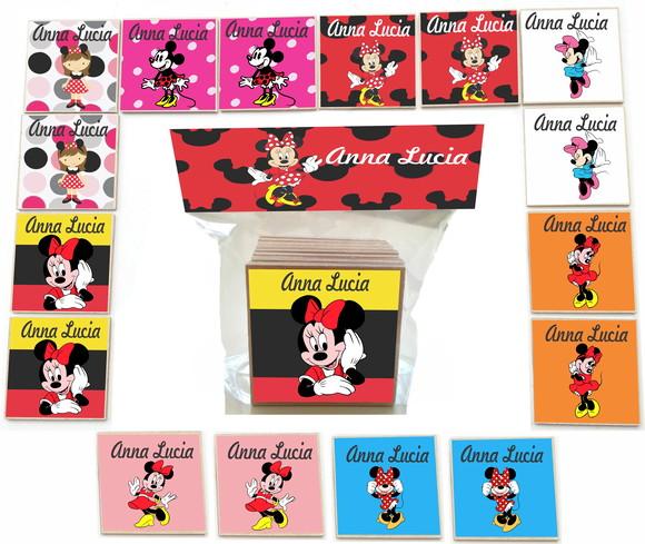 Jogo da Memoria mdf 16 Pças-minnie