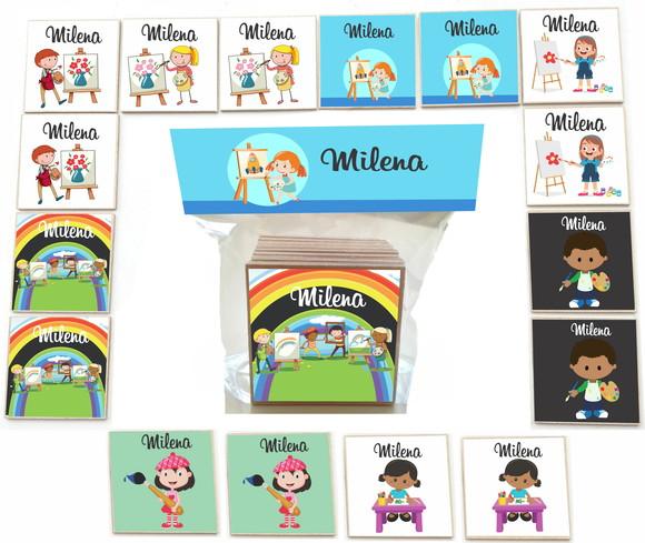 Jogo da Memoria mdf 16 Pças-pintando o 7