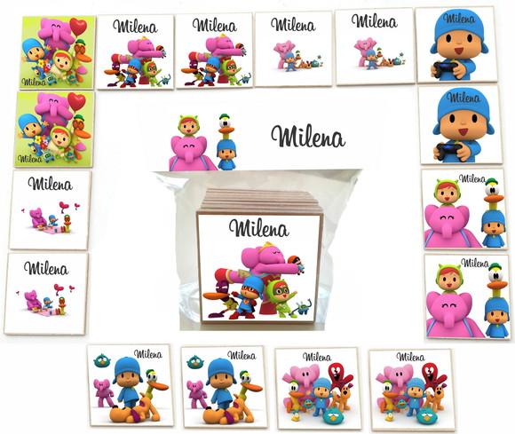 Jogo da Memoria mdf 16 Pças-pocoyo