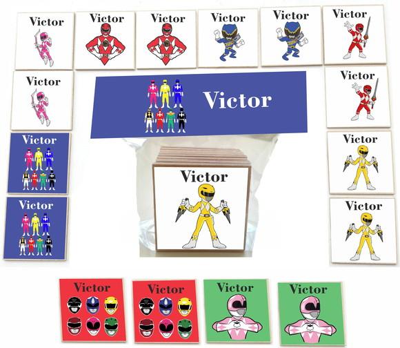 Jogo da Memoria mdf 16 Pças-power Ranger